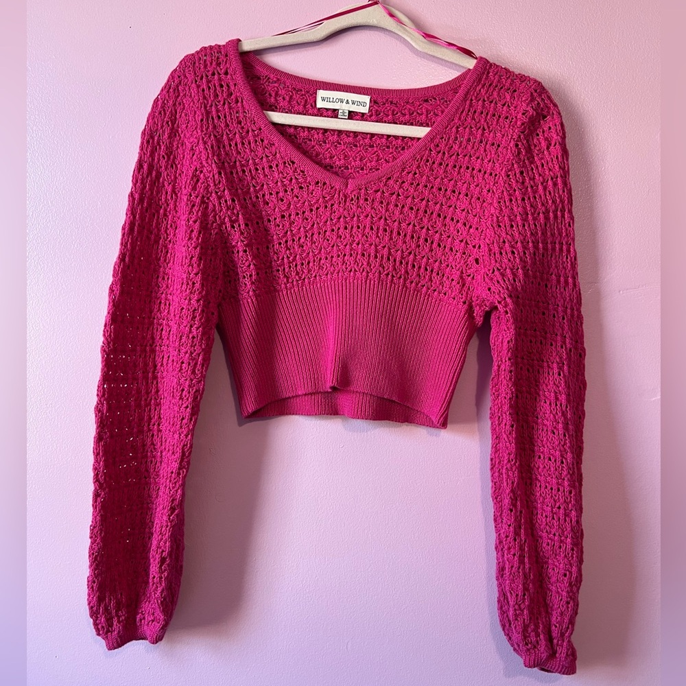 Vibrant Pink 100% Cotton Knit Top